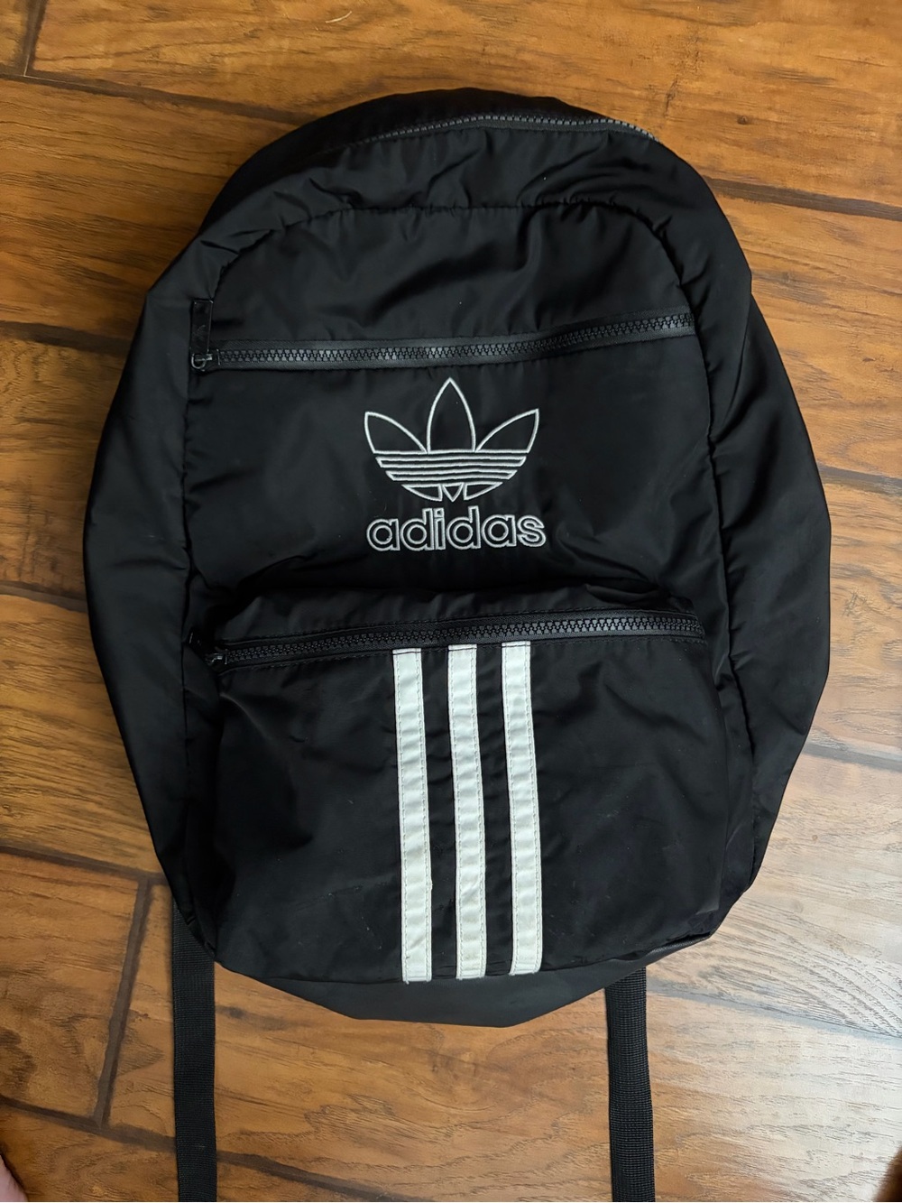 Adidas Black Backpack with White Trefoil & 3-Stripes